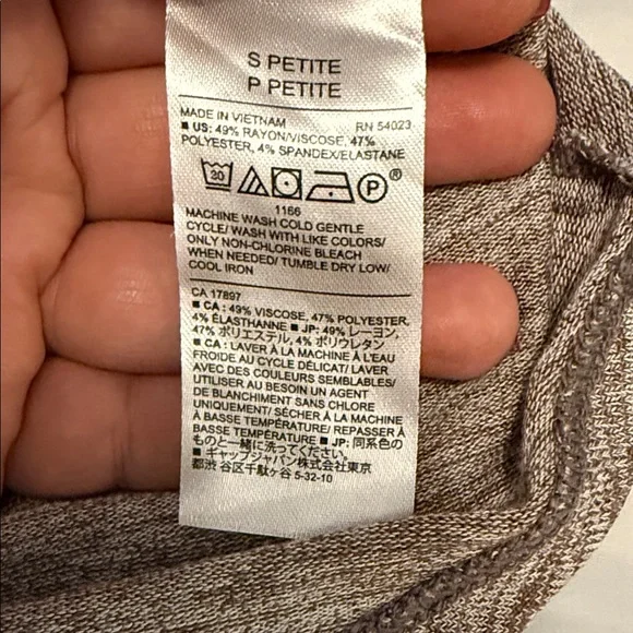 EUC Banana Republic Luxe Spun Heathered Brown Turtleneck Top - Picture 7 of 10